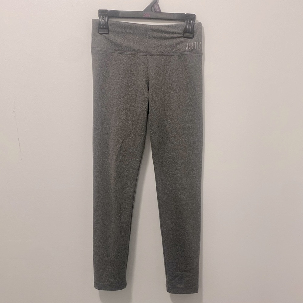 Justice girls leggings Grey size 8 EUC